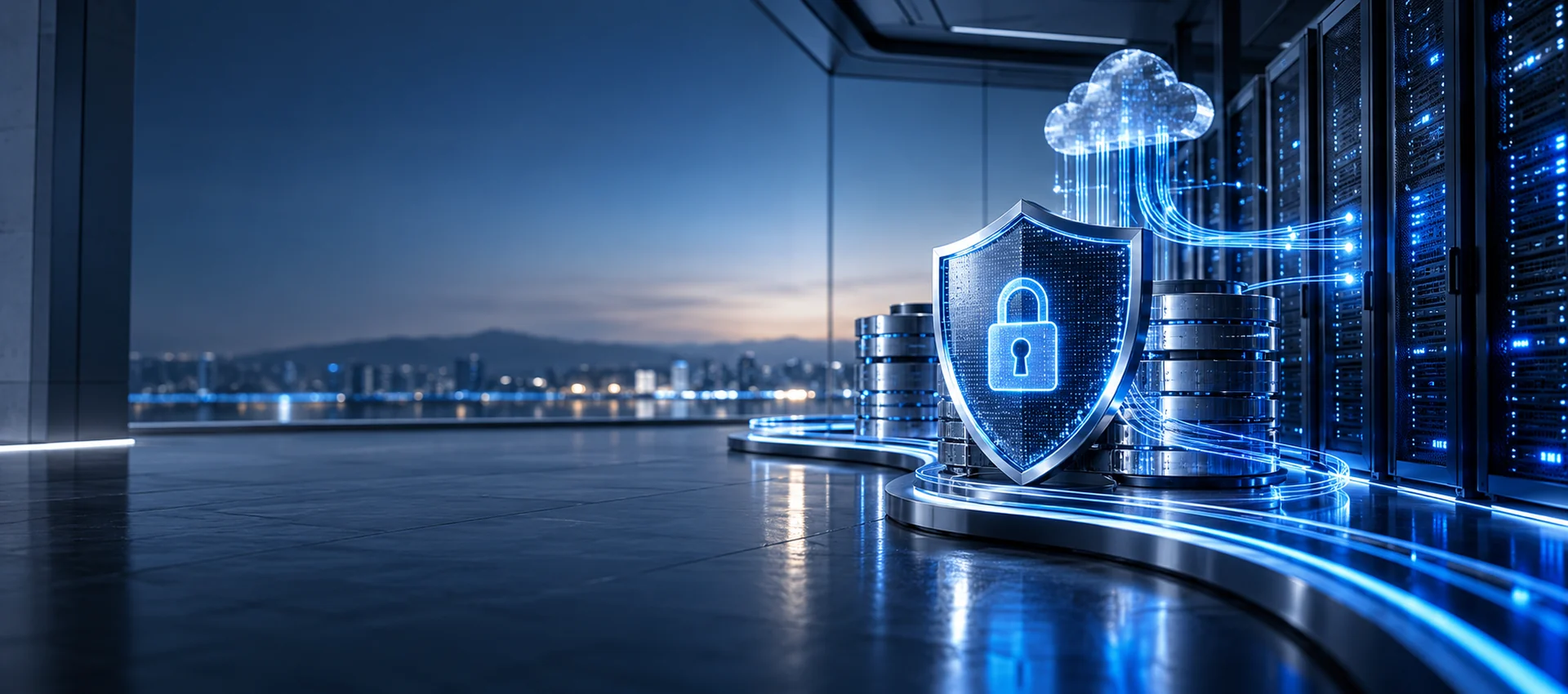 Hochwertige Darstellung von IT-Sicherheit, Backup und Rechenzentrum