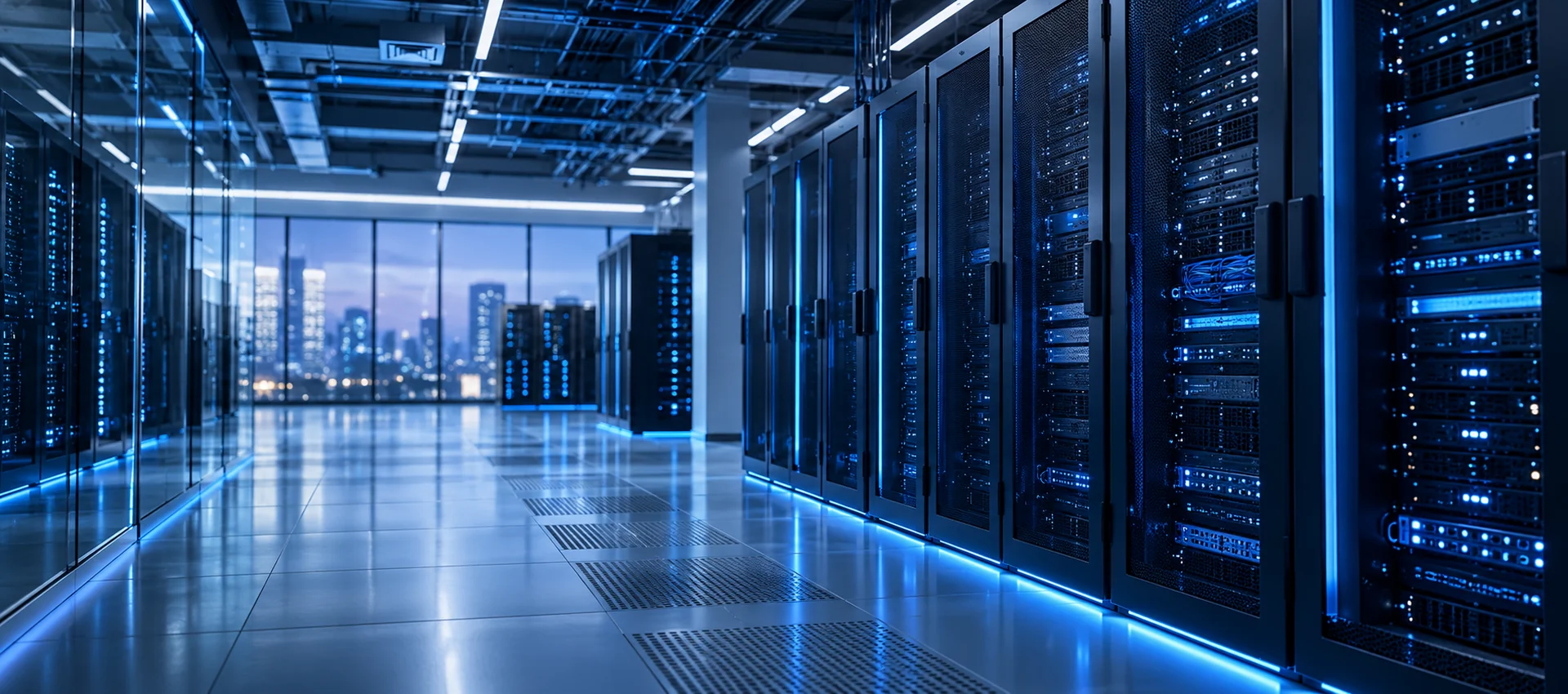Moderne Server- und IT-Infrastruktur in stimmungsvoller Premium-Darstellung